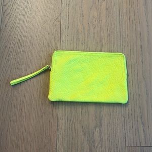 Gap Neon yellow makeup bag / purse wallet